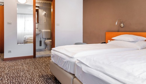 Habitación estándar con 1 cama doble o 2 individuales, no fumadores, baño privado