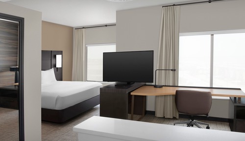 Estudio, 1 cama de matrimonio grande con sofá cama