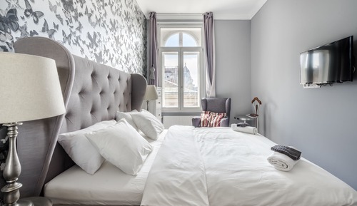 Habitación estándar con 1 cama doble o 2 individuales, vistas a la ciudad