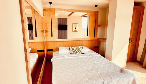 Habitación clásica doble, 1 cama de matrimonio, No se admiten mascotas, mirando al mar