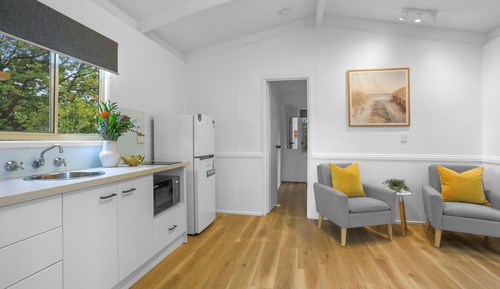 Cabaña estándar, 1 cama de matrimonio, cocina básica