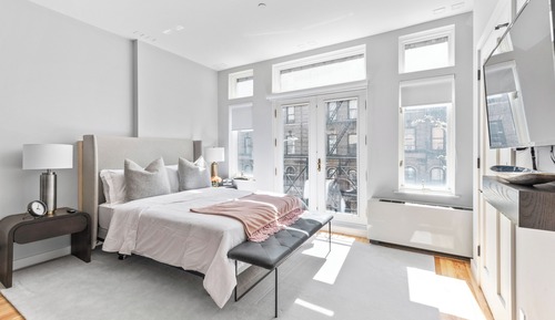 Estudio Deluxe, 1 cama de matrimonio con sofá cama, cocina, vistas a la ciudad