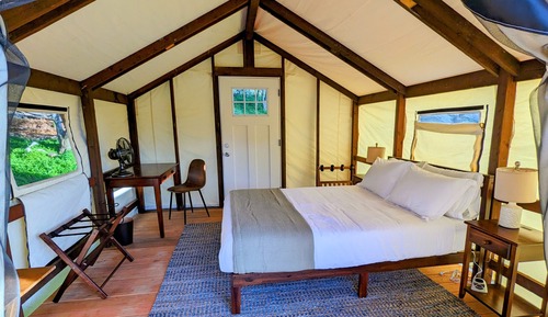 Tienda Premium, 1 cama de matrimonio, patio, vistas al jardín