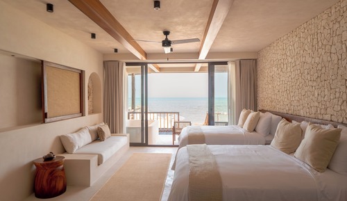 Suite estudio junior, 2 camas de matrimonio, vistas al mar