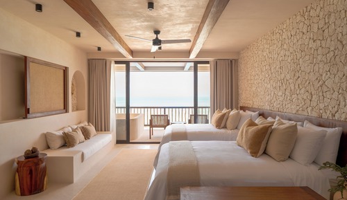 Suite estudio Deluxe, 2 camas de matrimonio, vistas al mar
