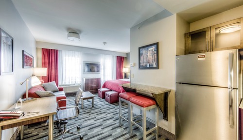 Suite estudio, 1 cama de matrimonio grande, cocina