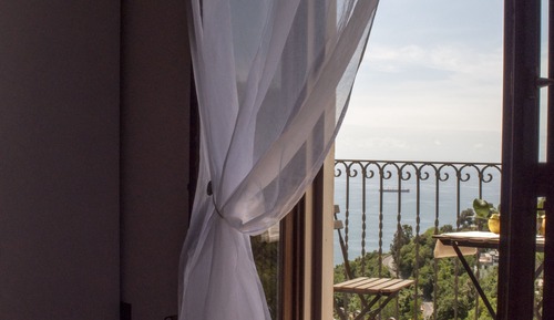 Estudio panorámico, 1 cama de matrimonio, balcón, vistas al mar