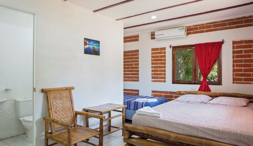 Habitación individual panorámica, baño privado, vistas a la playa