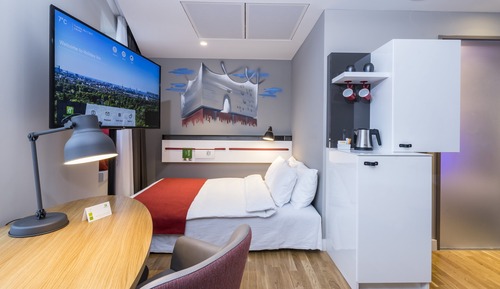 Habitación estándar, 1 cama de matrimonio grande con sofá cama
