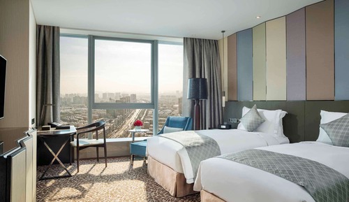 Habitación de lujo, 1 cama de matrimonio grande, vistas a la ciudad