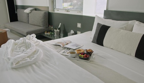 Suite Premium, 1 cama de matrimonio grande, baño privado, en la zona del patio (White Suite)