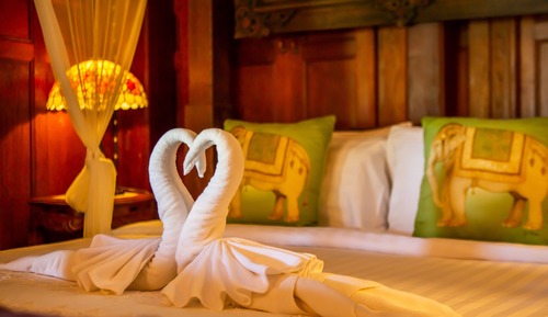 Villa superior, 1 cama de matrimonio grande, baño privado, vistas al mar