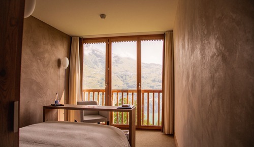 Habitación panorámica doble de uso individual, vistas al lago