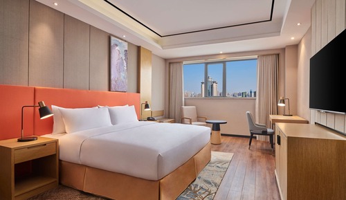 Habitación, 1 cama de matrimonio grande, vistas a la ciudad