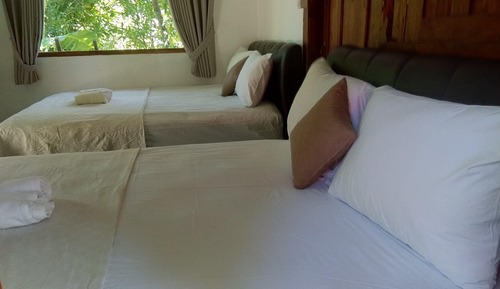 Habitación cuádruple Deluxe, 2 camas de matrimonio, vistas a la colina