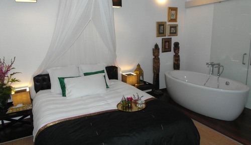 Habitación de luna de miel doble, bañera