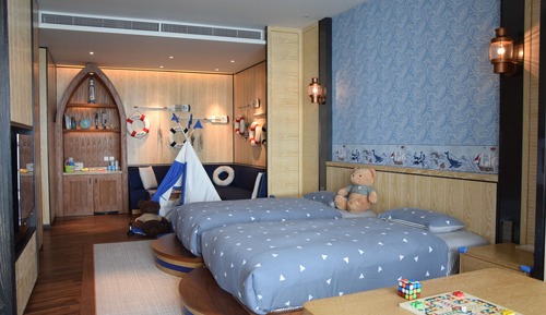 Habitación familiar, 2 camas individuales, vistas al mar (Kid Theme)