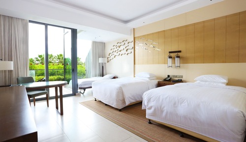 Habitación, 2 camas dobles, en una planta alta