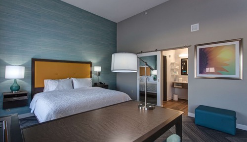 Estudio, 1 cama de matrimonio grande, accesible para personas con discapacidad (hearing acc)