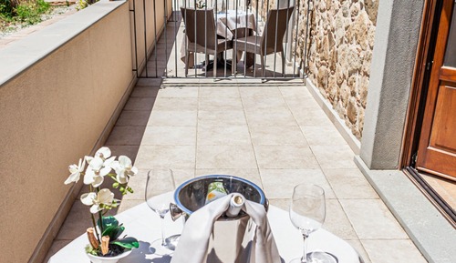 Habitación triple, terraza