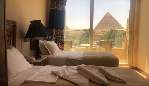 Double or Twin Room with Balcony and Pyramids View