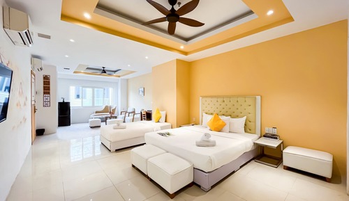 Habitación triple familiar, varias camas, bañera