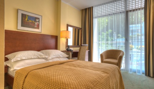 Habitación económica doble, balcón, vistas al jardín