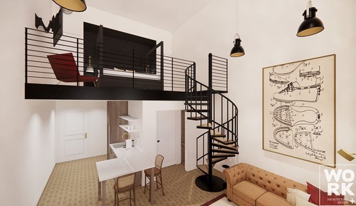 Loft Deluxe, 1 cama de matrimonio grande, cocina básica