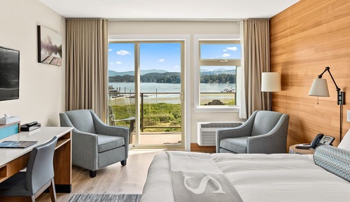 Habitación panorámica, 1 cama de matrimonio grande, vistas al lago