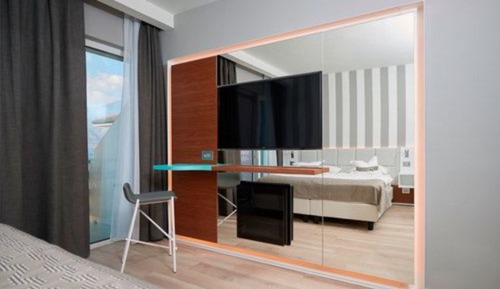 Habitación panorámica doble, 1 cama de matrimonio, bañera de hidromasaje