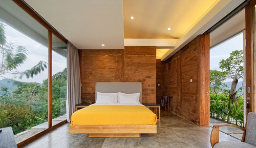 Habitación panorámica, 1 cama de matrimonio grande, vistas al mar, mirando al mar
