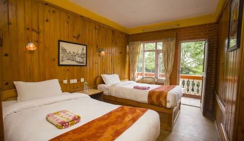 Habitación económica con 1 cama doble o 2 individuales, no fumadores, vistas a la colina