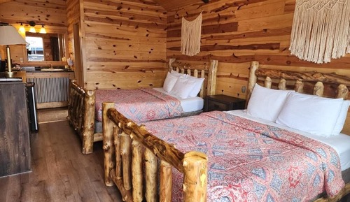Cabaña, 2 camas de matrimonio