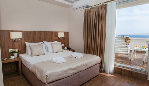 Habitación Deluxe doble, 1 cama doble, terraza, vistas al mar