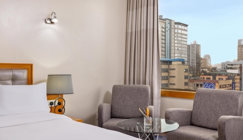 Suite estudio junior, 1 cama de matrimonio grande, vistas a la ciudad