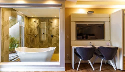 Habitación cuádruple, bañera
