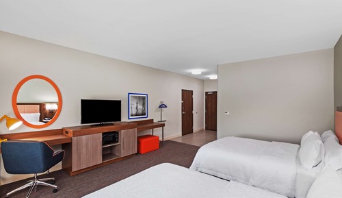 Habitación, 2 camas de matrimonio, accesible para personas con discapacidad, bañera