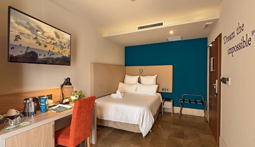 Habitación individual de diseño, balcón
