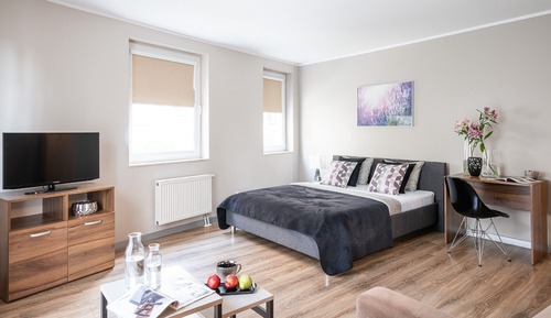 Suite estudio superior, 1 cama doble, cocina básica