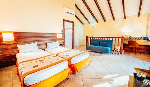 Habitación Confort doble, 2 camas individuales, vistas al jardín