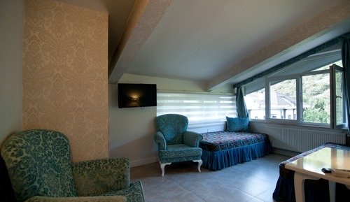 Habitación familiar, chimenea