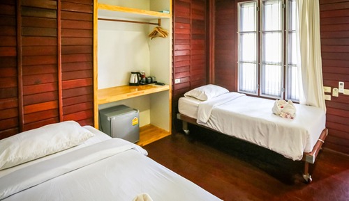 Bungalow estándar, 2 camas individuales, vistas al jardín
