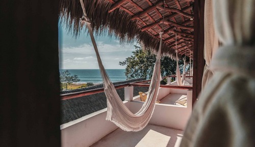 Comfort Double Room, 2 Double Beds, Terrace, Partial Ocean View