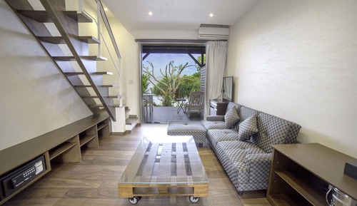 Habitación Confort, varias camas, vistas al mar, junto a la playa