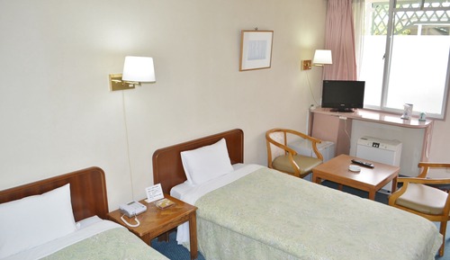 Habitación básica con 2 camas individuales, fumadores