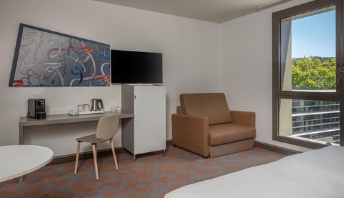 Habitación, 1 cama de matrimonio grande con sofá cama