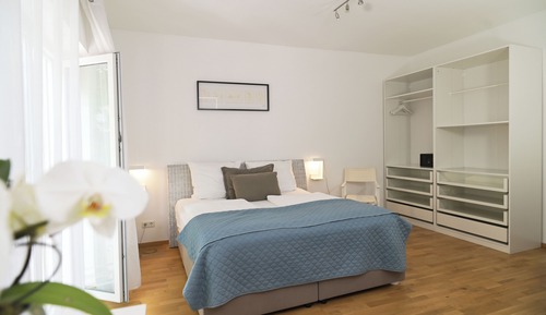 Apartamento ejecutivo, 1 cama de matrimonio grande, cocina