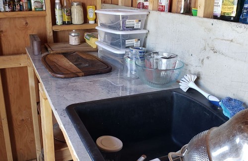 Cabazon Cabina | Our Off-Grid Tiny Cabin awaits you and your desert adventure. Sleeps up to 3.