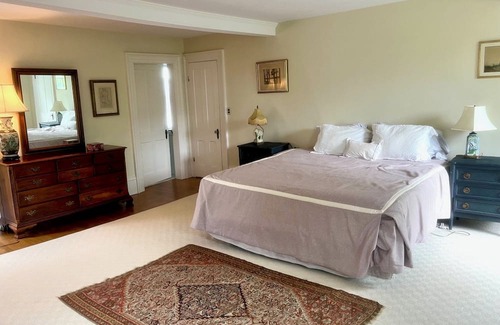Clinton Corners Casa | Grand Colonial Home on Quiet Road with Giant Trees, acres of lawn and Pool