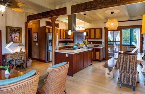 Wainiha Casa | Beachfront Pool, Hot Tub, ocean & Mt Views 2 bd 2 br + Lanai Bali bed Peaceful